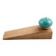Neon Sea Green Round Ceramic Wooden Door Stopper